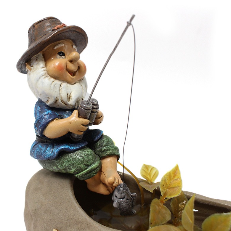 Creative resin ornaments for garden fishing sprites — image 2