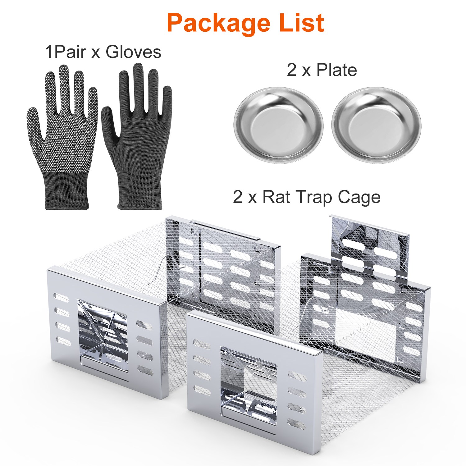2 trampas humanitarias para ratas, jaulas para capturar y liberar ratones vivos, con ciclo automático continuo de captura, para ardillas listadas, roedores, ratones y animales pequeños — imagen 2