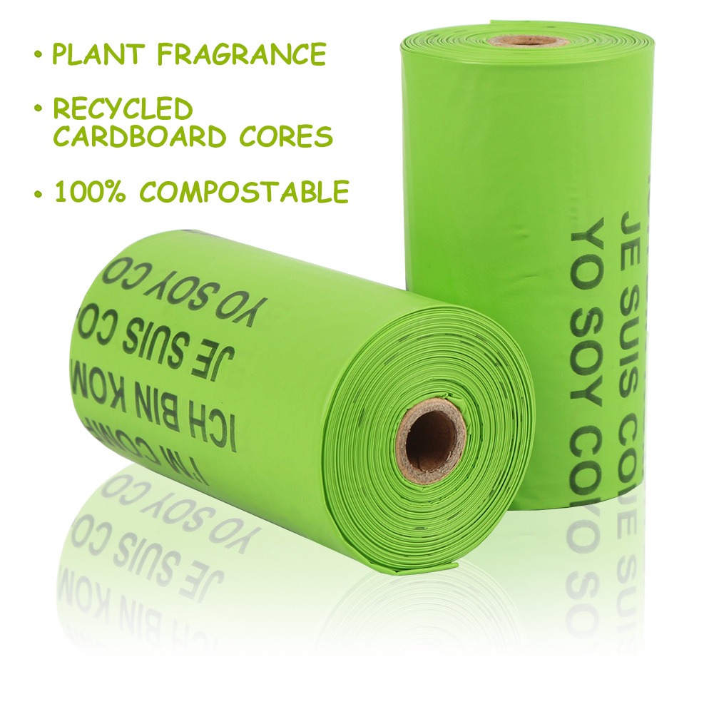 Bolsas biodegradables para heces de mascotas fabricadas con maíz y compostables — imagen 7