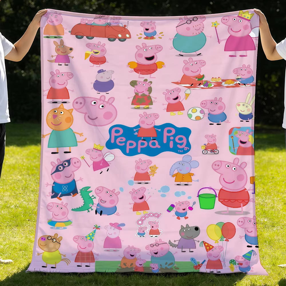 P-PeppaS-ES Blanket Throw Super Cosy Plush Living Room Sofa Couch Childish Birthday P-PigS Gifts — image 4