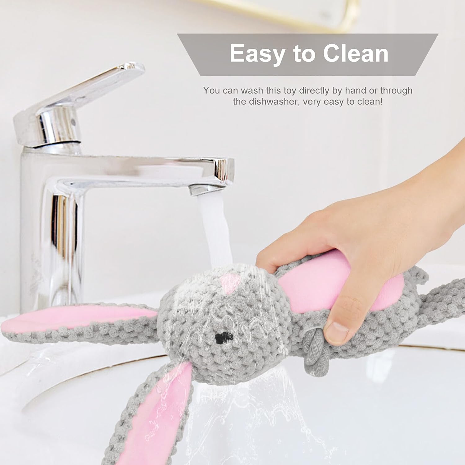 Dog Toys Dog Squeaker Toys With Crinkle Paper Stuffed Animal Dog Plush Chewing Toy Cotton Rope Interactive Toys For Puppy Small Middle Dogs — image 2