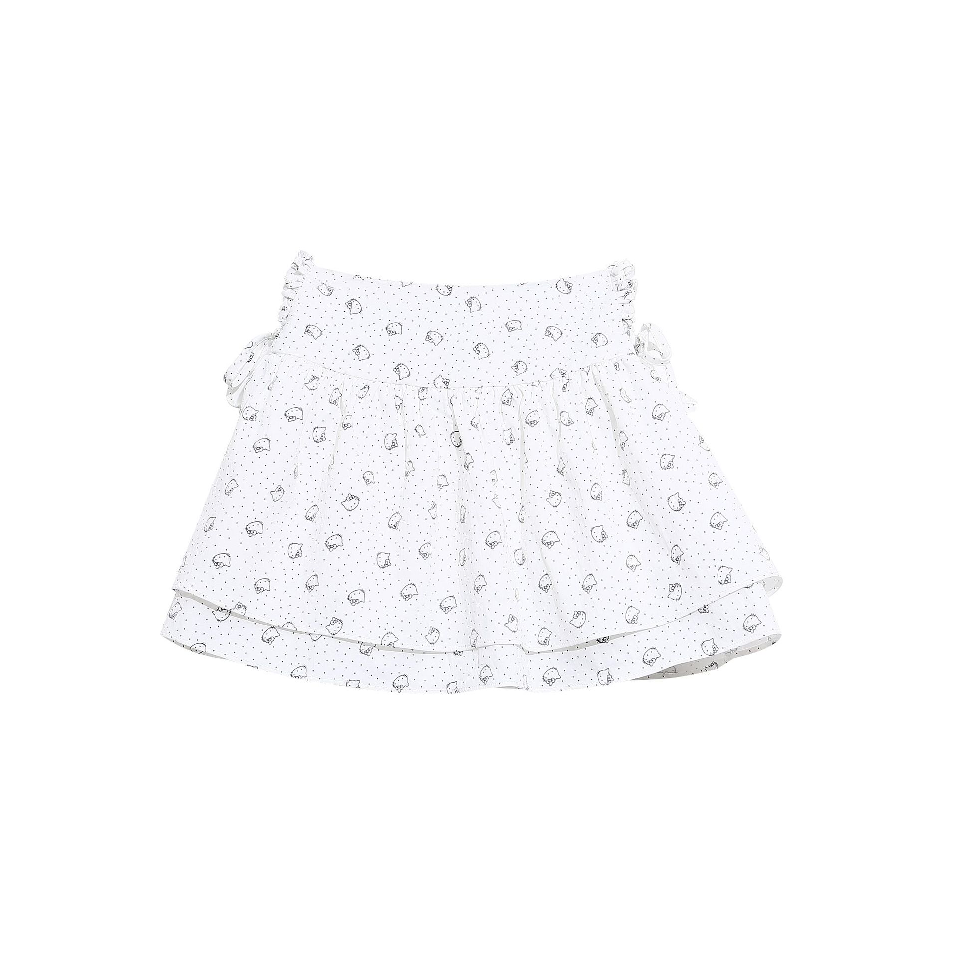White Polka Dot Cat Patchwork Skirt Pants Side Tie Loose Slimming Sweet Girl Chic Short Skirt — image 2