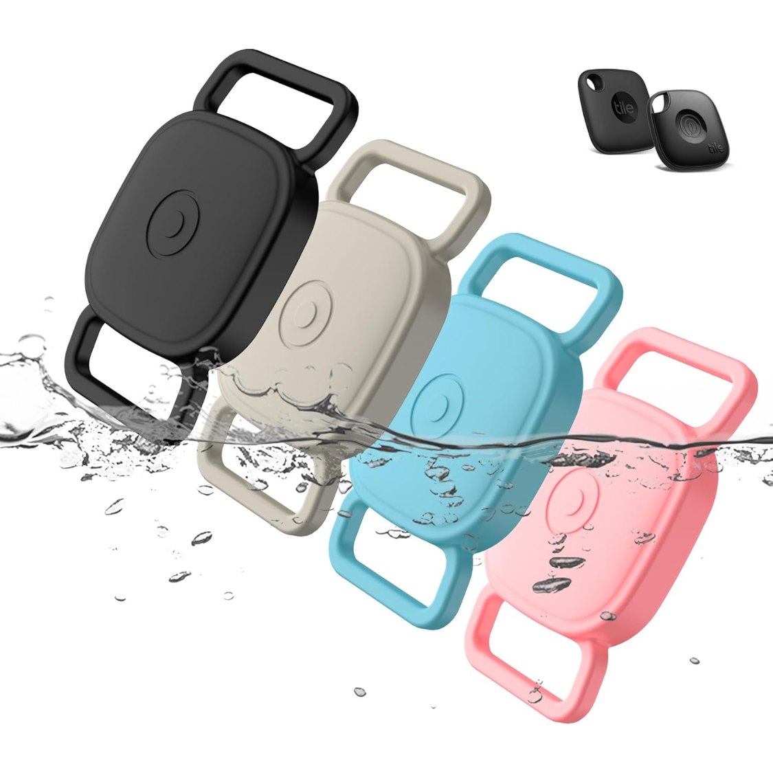 Caja Protector de Tile Mate para Collar de Perro Impermeable Conexión Segura Caso de Silicona Suave para Rastreador de Mascotas Gato Collar — imagen 1