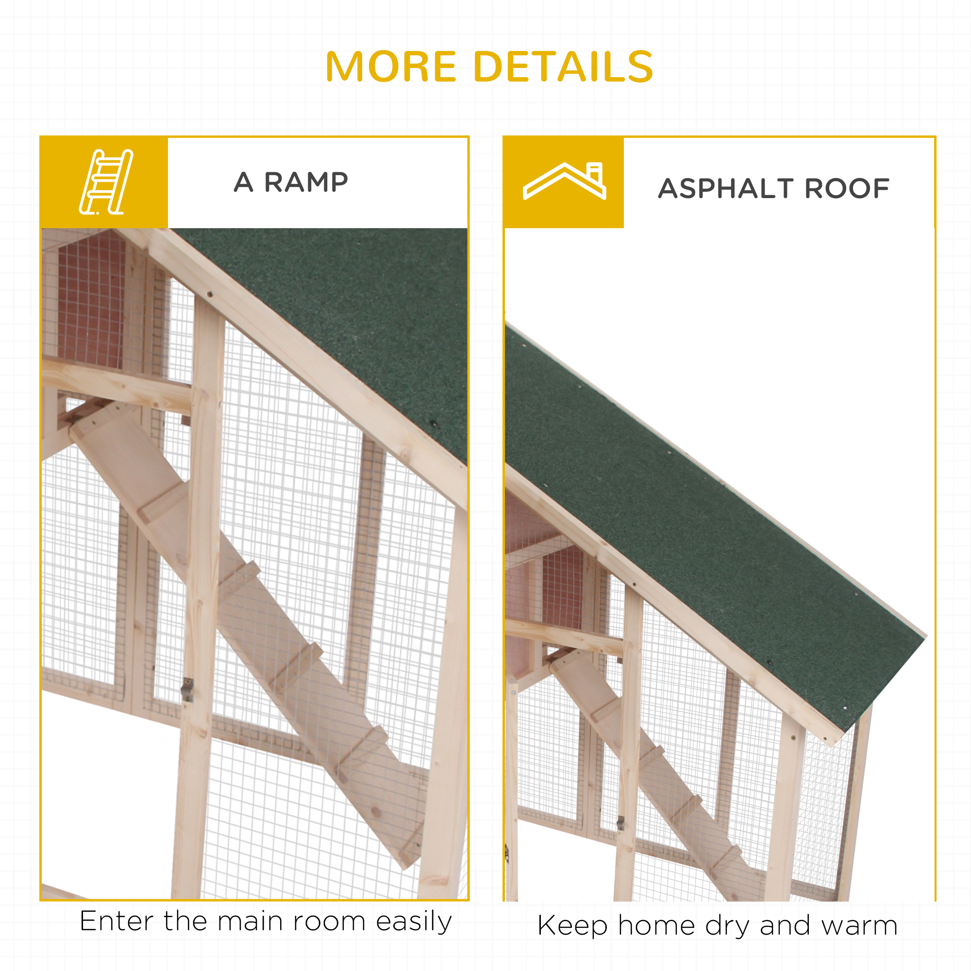 55" L 2-Tier Wooden Rabbit Hutch Bunny Cage — image 7