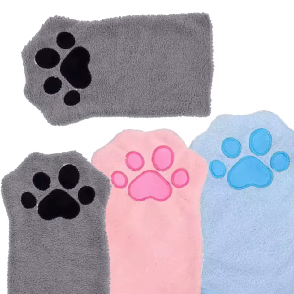 Gifts Toy PVC Pet Grooming Glove Quick Drying Dogs Paw Towel Microfiber Double Sided Dogs Grooming Mitt for Medium Small Dogs — image 6