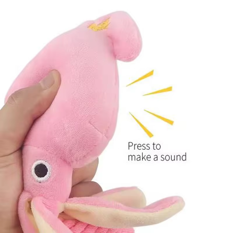 Juguetes para perros; Juguetes para gatos; Pulpo de cuerda de algodón con sonido; Juguetes de masticar duraderos para limpiar dientes; Juguetes interactivos para mascotas — imagen 2