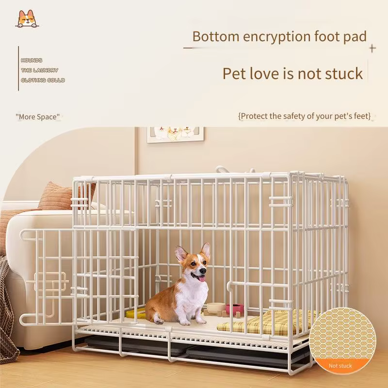 Caja para Perros Pequeños Barra de Puerta para Canes Medianos Interior con Área Sanitaria para Yorkshire Terrier y Otros — imagen 2