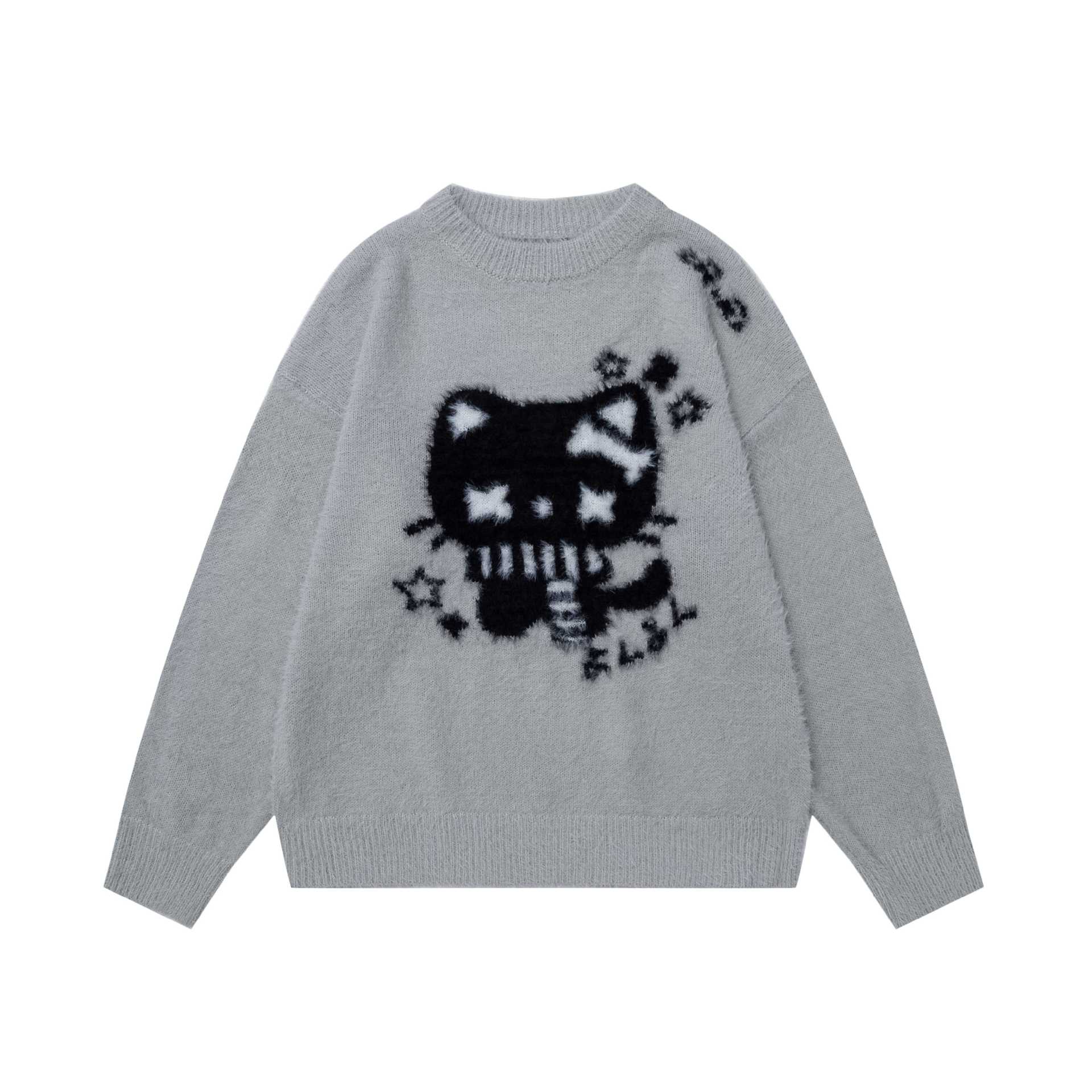 Little Black Cat Jacquard Sweater — image 8