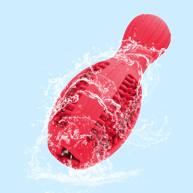 Pet Molar Toy Rubber Hollowed Out Bowling Ball Toy Vocal Gnawing Interaction — image 3