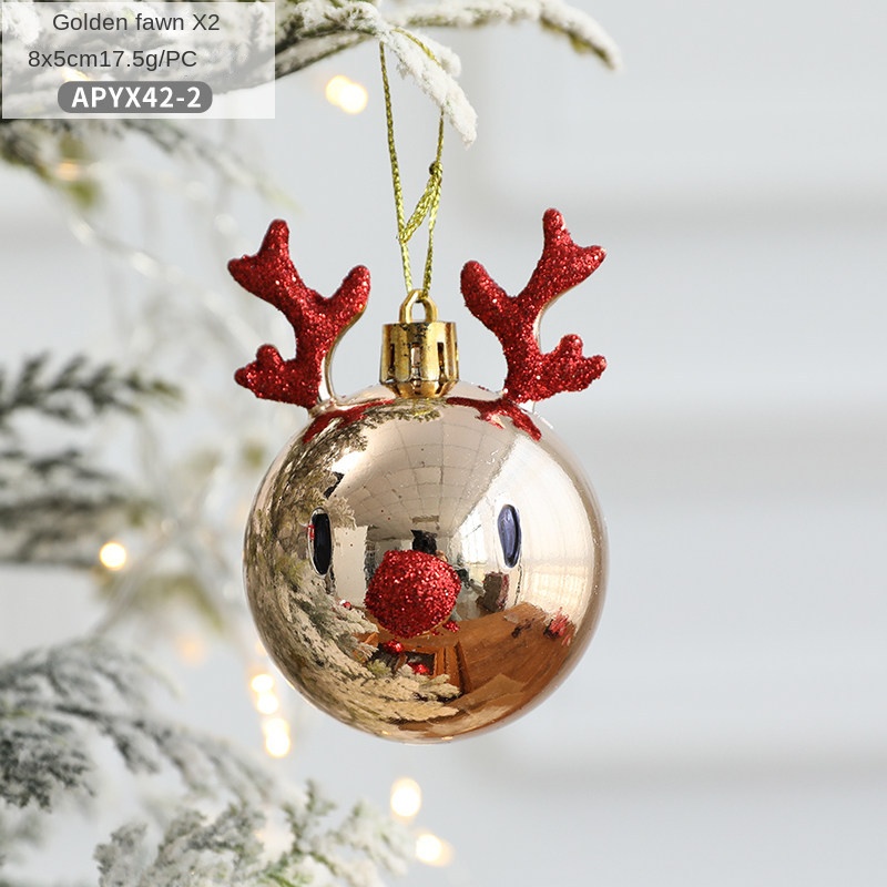 Christmas decorations, reindeer scene decorations, Christmas tree decorations, plastic ceiling ornaments, hanging balls — image 7