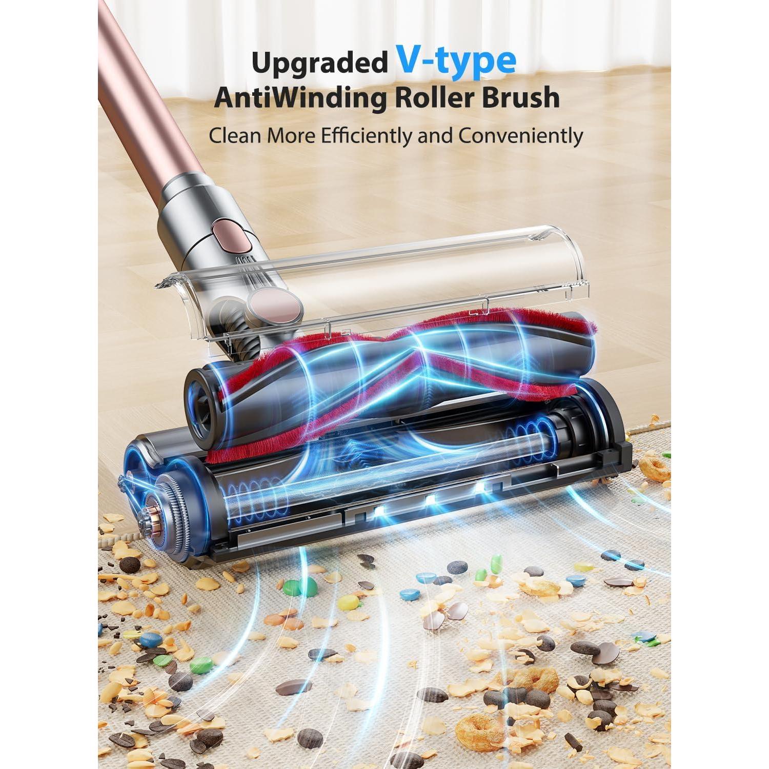 Aspiradora de mano inalámbrica para pelo de mascota con 45KPa de potente succión, pantalla táctil LED, 60 minutos de batería, ligera para el hogar — imagen 11