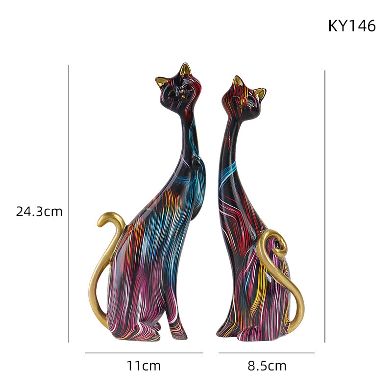 Ornamento de Hogar para Pareja con Gato — imagen 4