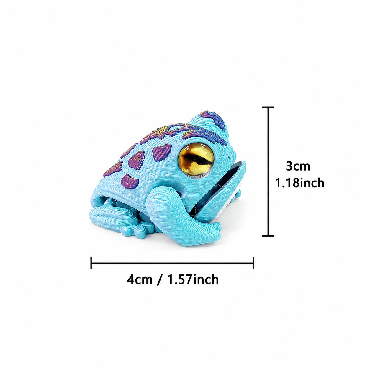 4PCS 3D Printed Mini Frog Figurine Set, Random Color Cute Frog Ornaments, Miniature Desk Decor For Terrarium, Micro Landscape And Shelf Display — image 2