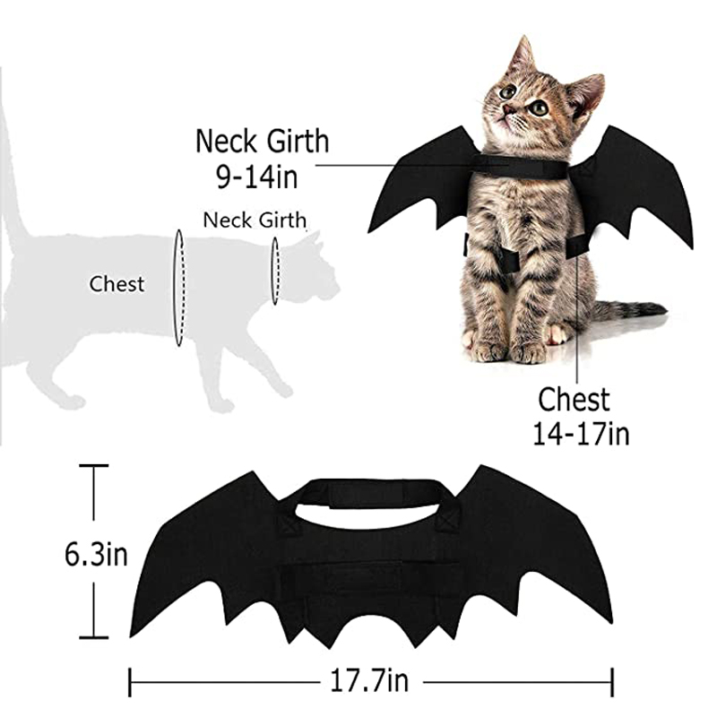 Alas de Murciélago para Gatos: Accesorios de Decoración de Halloween para Mascotas Pequeñas — imagen 12