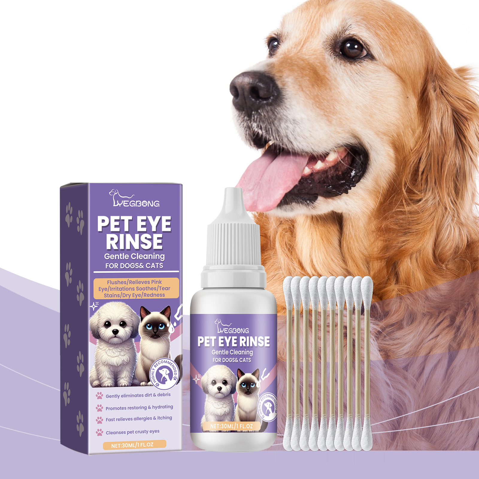 Limpieza Ocular Suave para Mascotas: Elimina Suciedad de los Ojos de Gatos y Perros con Cuidado — imagen 4