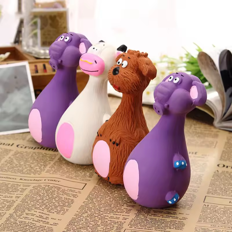 4 Piezas de Juguetes Masticables de Látex para Perros con Sonido, Juguetes Interactivos para Salud Dental, Suministros para la Dentición de Cachorros — imagen 7