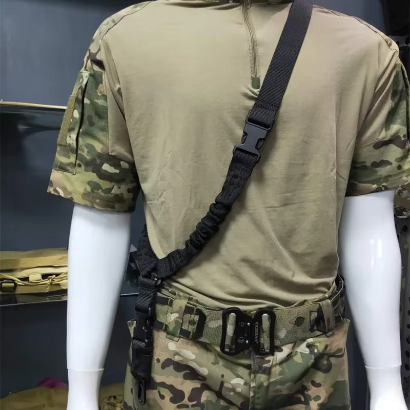 Shot Gun Belt Hunting Accessories Tactical Gear Tactical Single Point Gun Sling Shoulder Strap Rifle Rope Belt with Metal Buckle — image 2
