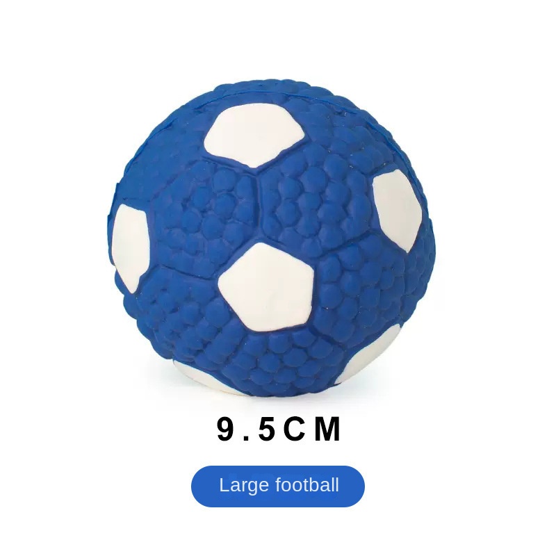 Pelota de Fútbol Rugby con Sonido para Limpiar Dientes, Textura Espesa y Resistente para Perros Grandes Juguetes de Látex — imagen 8