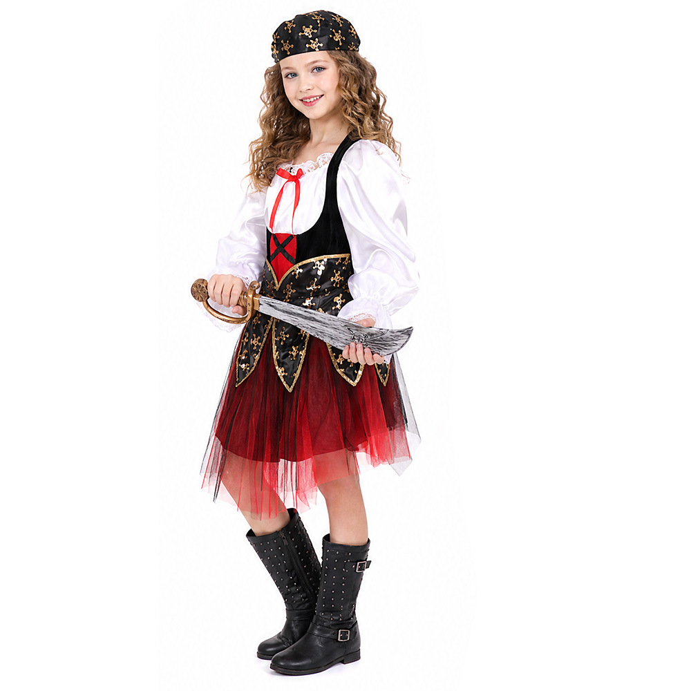 Disfraz de Pirata Caribeño para Niñas: Vestido de Capitán Jack Sparrow para Halloween — imagen 6