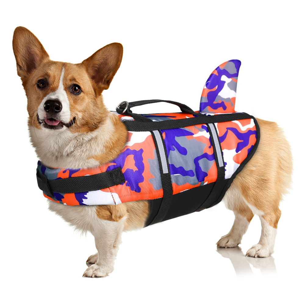 Dog Life Jacket Lightweight Adjustable Velcro Medium to Large Dog Swimwear — image 10