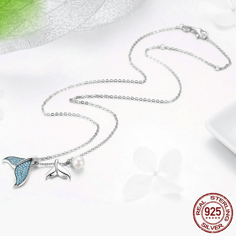 925 Mermaid Tears Zircon Bead Silver Necklace for Women — image 4