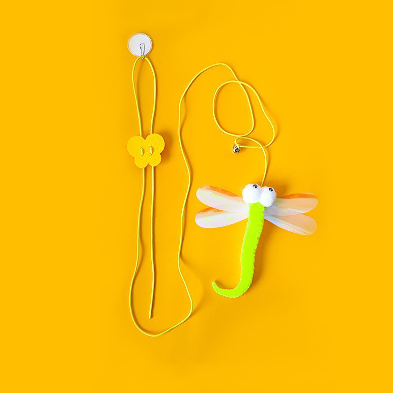 Juguetes para Gatos de Interior - Juguetes Interactivos para Gatos en Casa 200cm Colgador de Gato Autoestimulante con Cuerda Retráctil Nylon Alivio de Estrés — imagen 9
