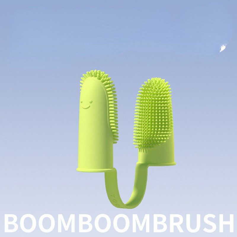 Dental para Perros con Dedos Dobles - Cepillo Oral para Mascotas con Mangas de Látex — imagen 2