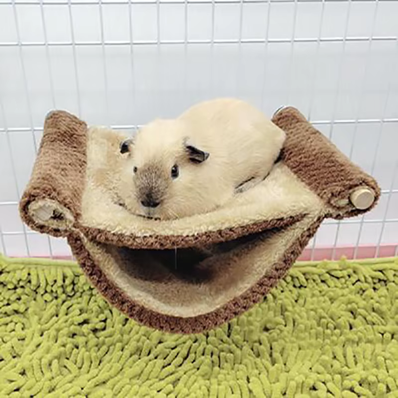 Hammaca para Pequeños Animales doblemente gruesa con Plumas de Algodón Caliente para Hámster Casa Nido Bolsa de Sueño Árbol Suspendido Camas para Hámsters y Mascotas — imagen 3