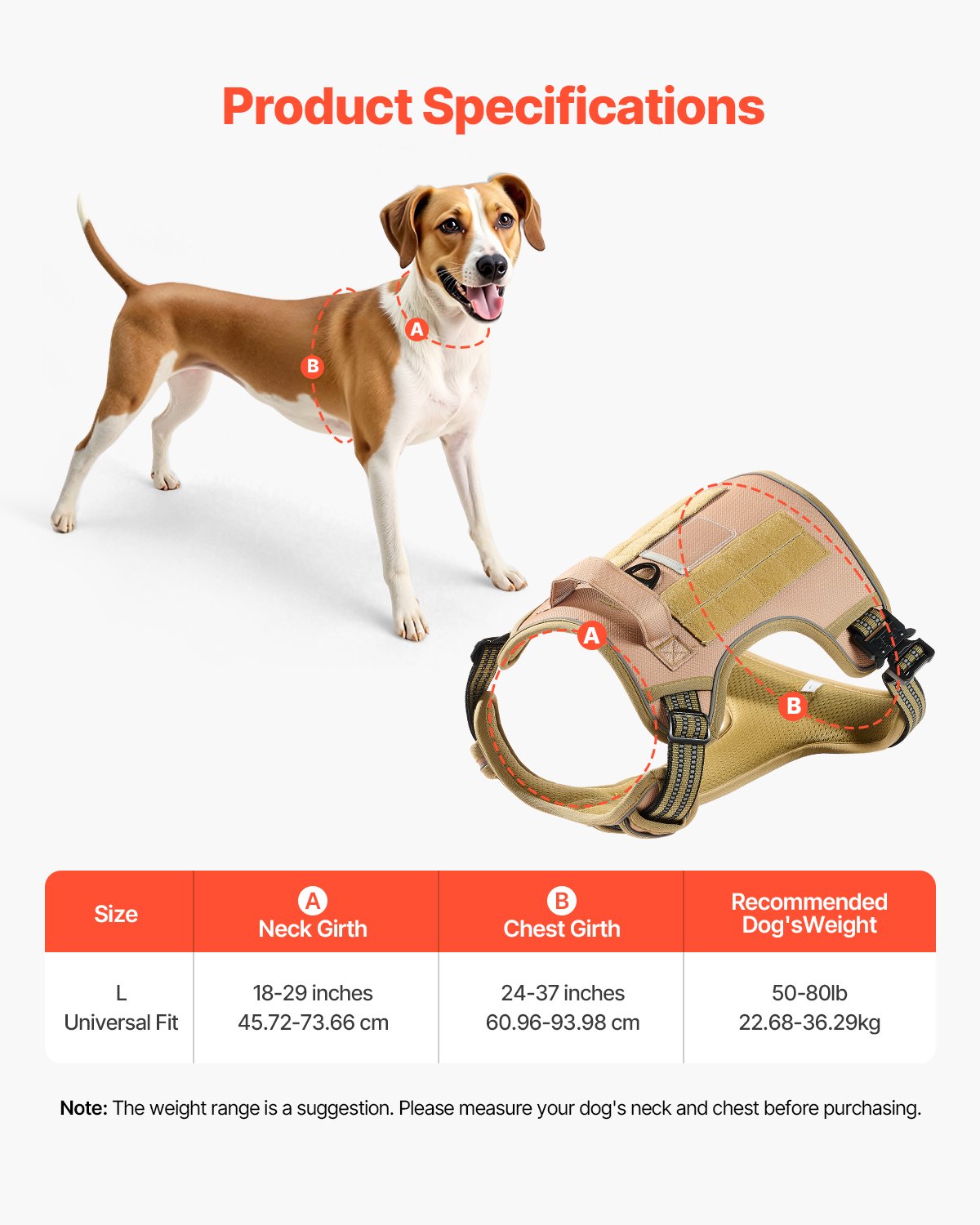 Arnes de Perro para Perros Grandes Sin Tirar Arnes Táctico de Perro Ajustable Vestiario de Mascota — imagen 6