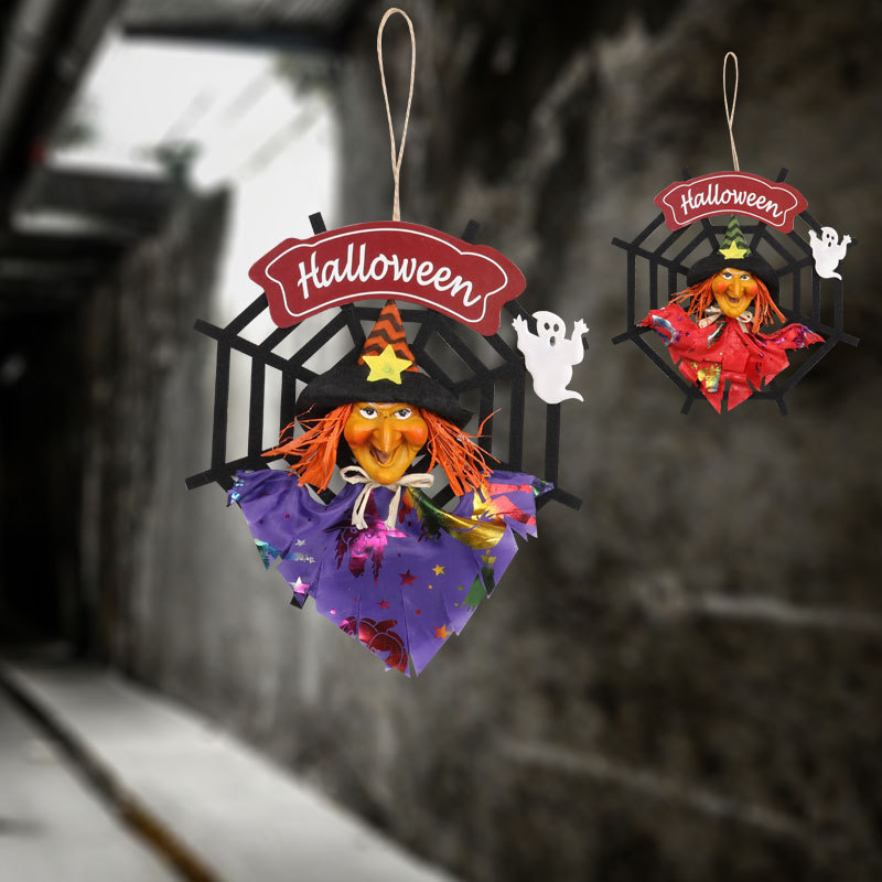 Halloween Spider Web Hanging Decoration Non-woven Fabric Ornament for Bar, KTV, Ghost Festival Scene Decoration Door Hanging — image 5