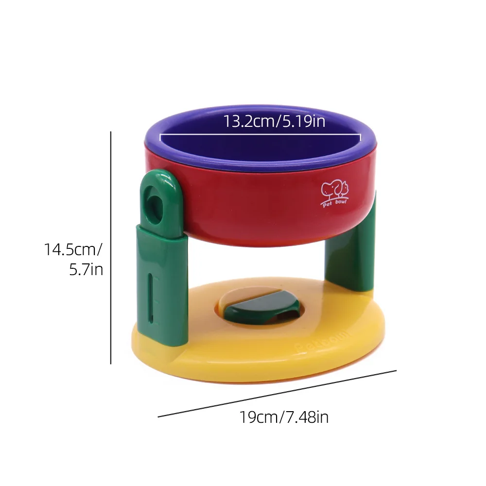 Plato Elevado con Tornillo de Sujeción para Prevenir Derribos, Altura Ajustable, Comida y Agua para Mascotas, Suministros para Animales Domésticos — imagen 4