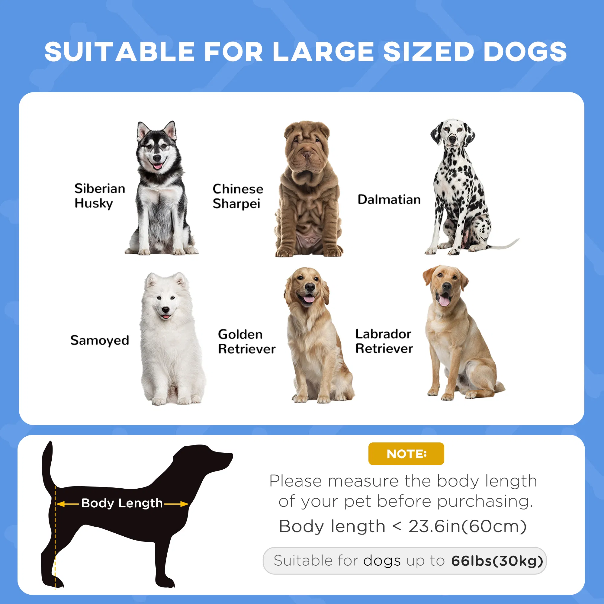 Elevated Dog Bed with Canopy, Portable Raised Dog Cot for L Sized Dogs, Indoor & Outdoor, 36" x 30" x 35", Dark Blue — image 4