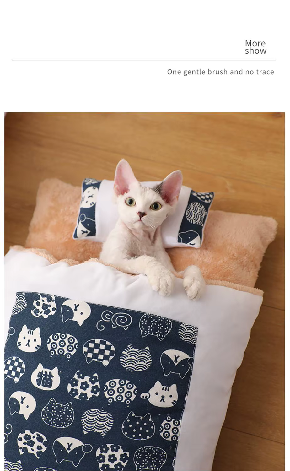 Doonall Stylish Cat Dog Nest Bed Pet Sleeping Bag Warming Foldable Pet Cave for Winter - Tent Self- Cat Hideaways — image 2