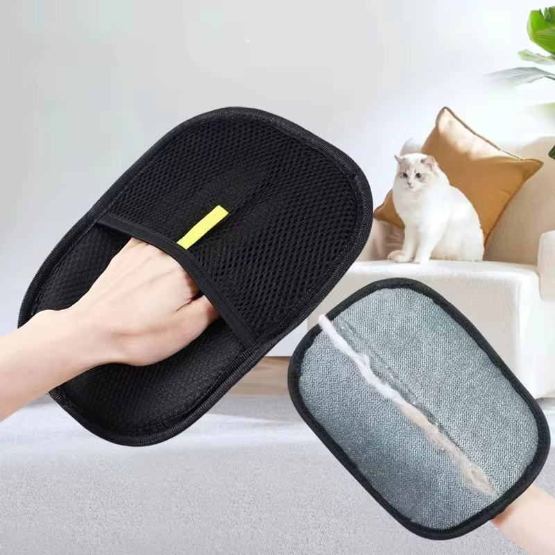 Pet Grooming Glove Pet Hair Remover Brush Efficient Dog Cat Hair Removal Glove Reusable Pet Hair Cleaner Pet Supplies — image 3