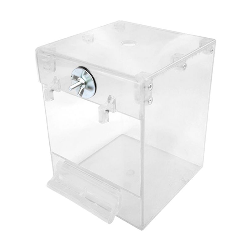 Baño Externo para Pájaros Transparente, Tazón Cuadrado de Acetato Seguro — imagen 2