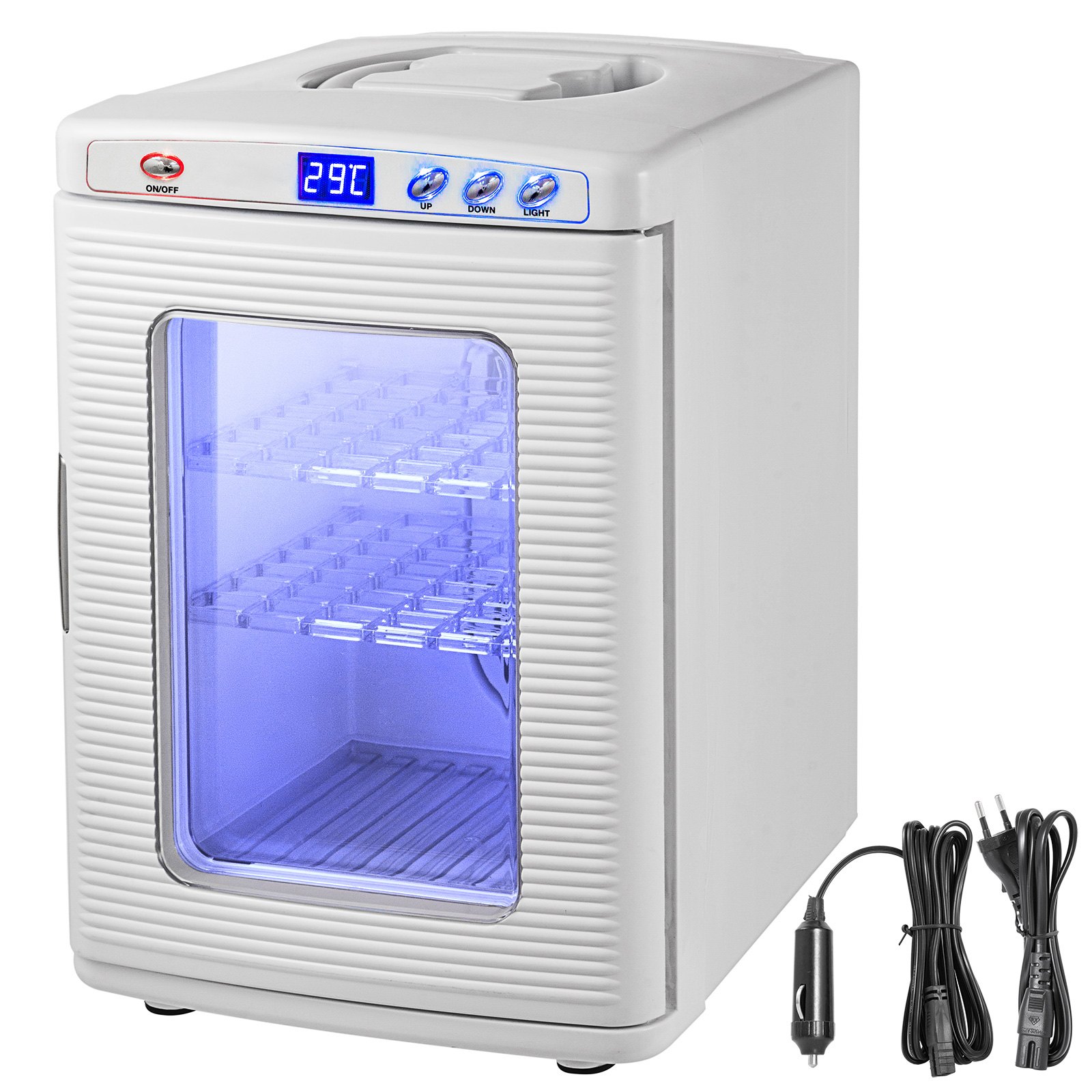 White Reptile Incubator 25L Scientific Lab Incubator Digital Incubator Cooling And Heating 5-42°C Reptile Egg Incubator 12V/110V Work For Small Reptiles — image 1