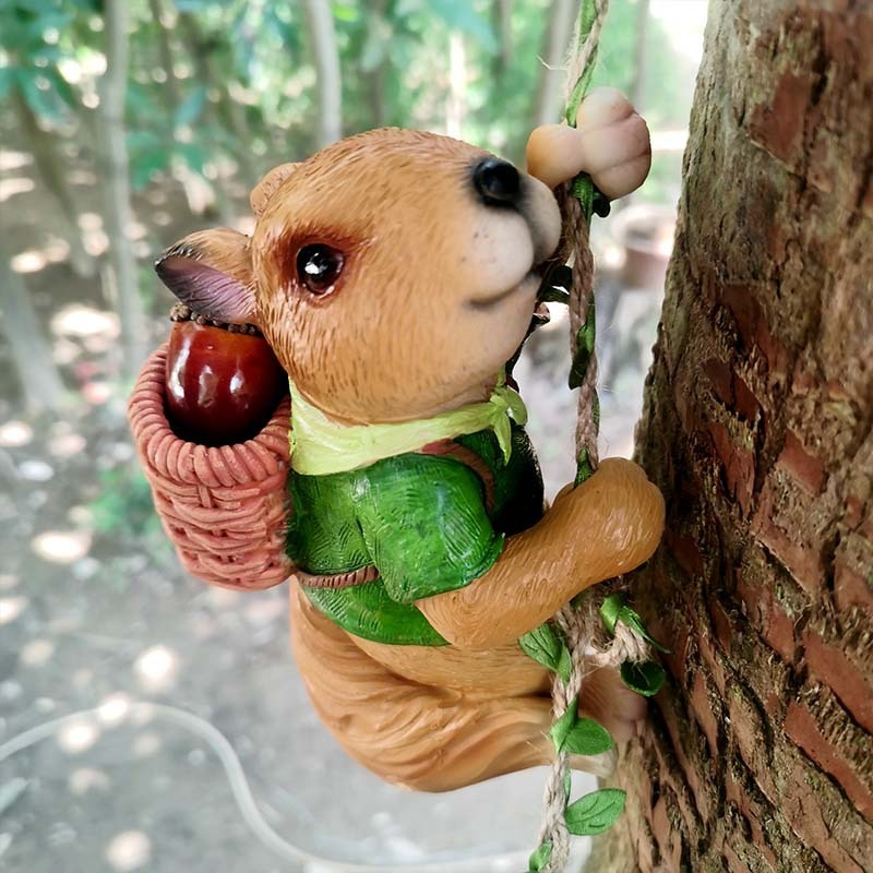 Cute Squirrel Rope Climbing Pendant with Resin Decoration — image 4