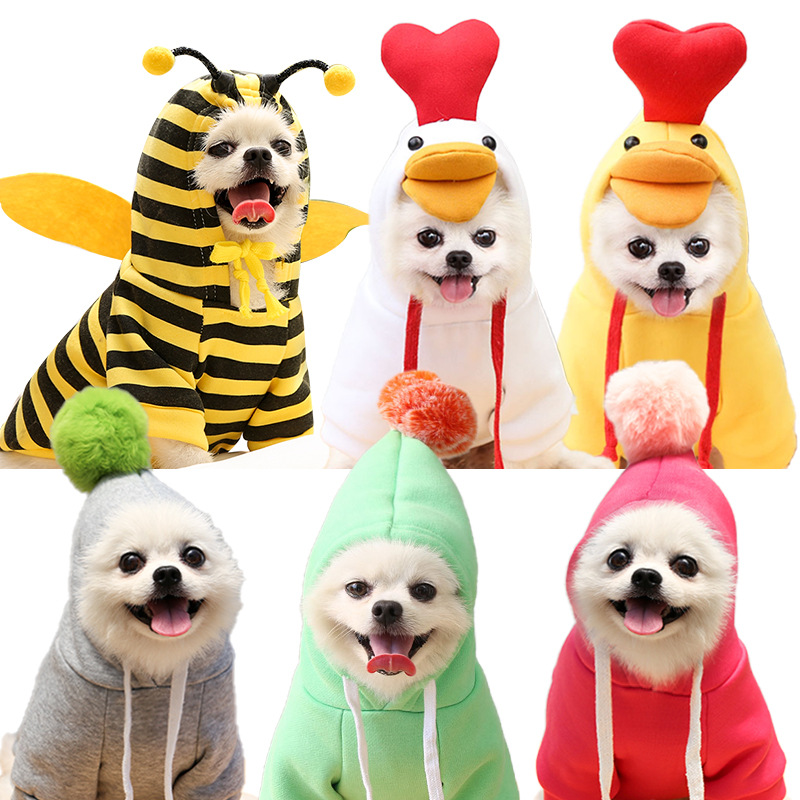 Chick Transformed Dog Cat Small Medium-Sized Dog Autumn And Winter Sweatshirt Scratch Pet Clothes Supplies Teddy Fighting Bichon — image 1