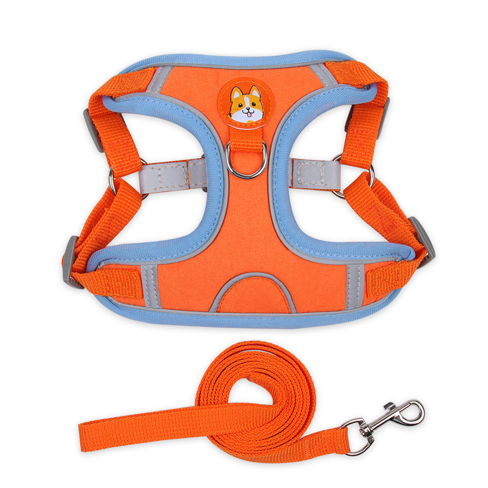Pet Chest Harness Vest Type Dog Harness Small Dog Rope Reflective Dog Leash — image 4