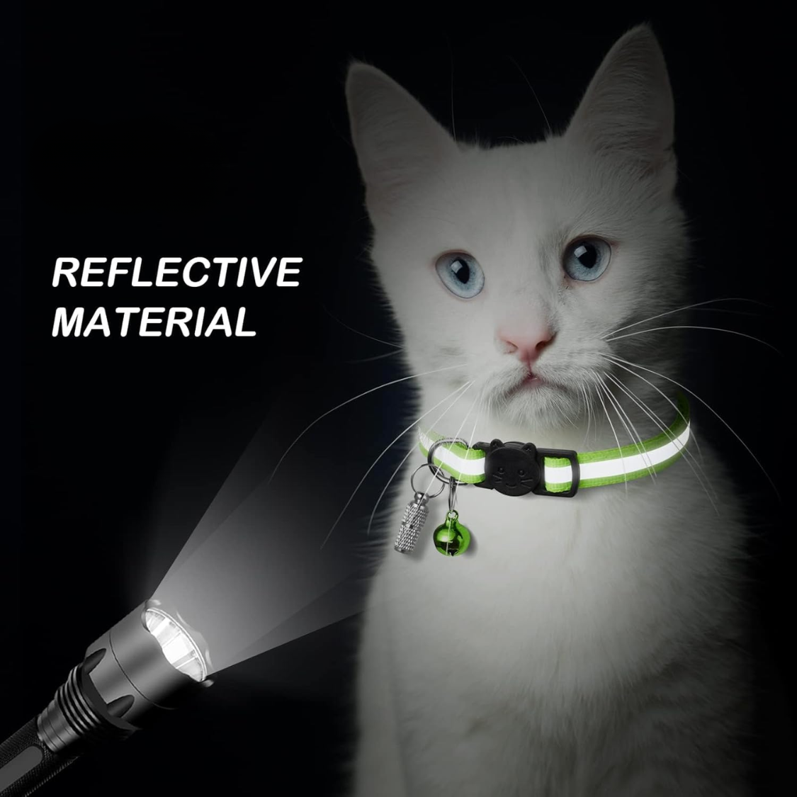 12 Pack Reflective Breakaway Cat Collars With Bells, Safety Buckle Kitten Collar, With Name Tag, Adjustable, Ideal For Girl Cats Male Cats — image 5