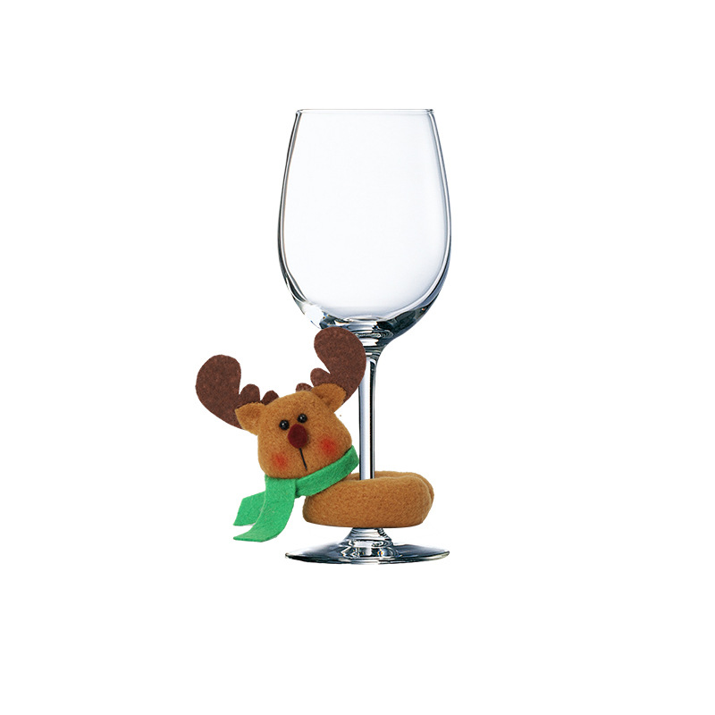 New Christmas Wine Cup Set Santa Claus Snowman Reindeer Christmas Home Decoration — image 6