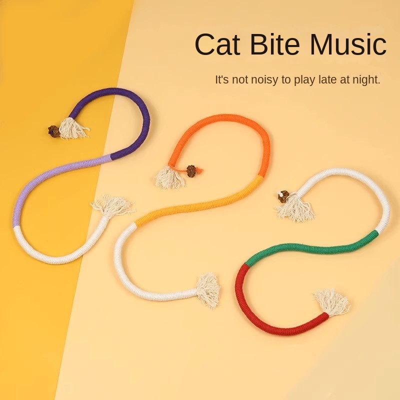 Pelota de Cuerda para Gatos - Juguetes de Estimulación y Soporte para Animales Domésticos — imagen 1