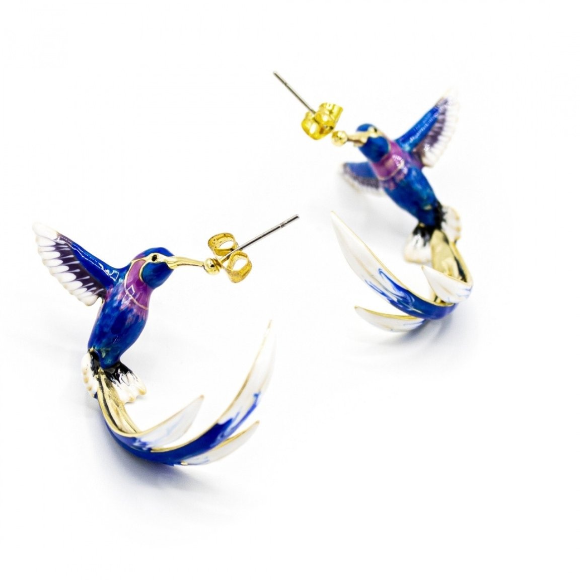 Pendientes de Colibrí Verde y Azul — imagen 1
