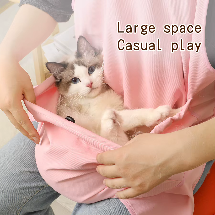 New Thin Pet Hugging Cat Clothing, Grooming Special Clothing, Non-Hair Hugging Pet Apron — image 1