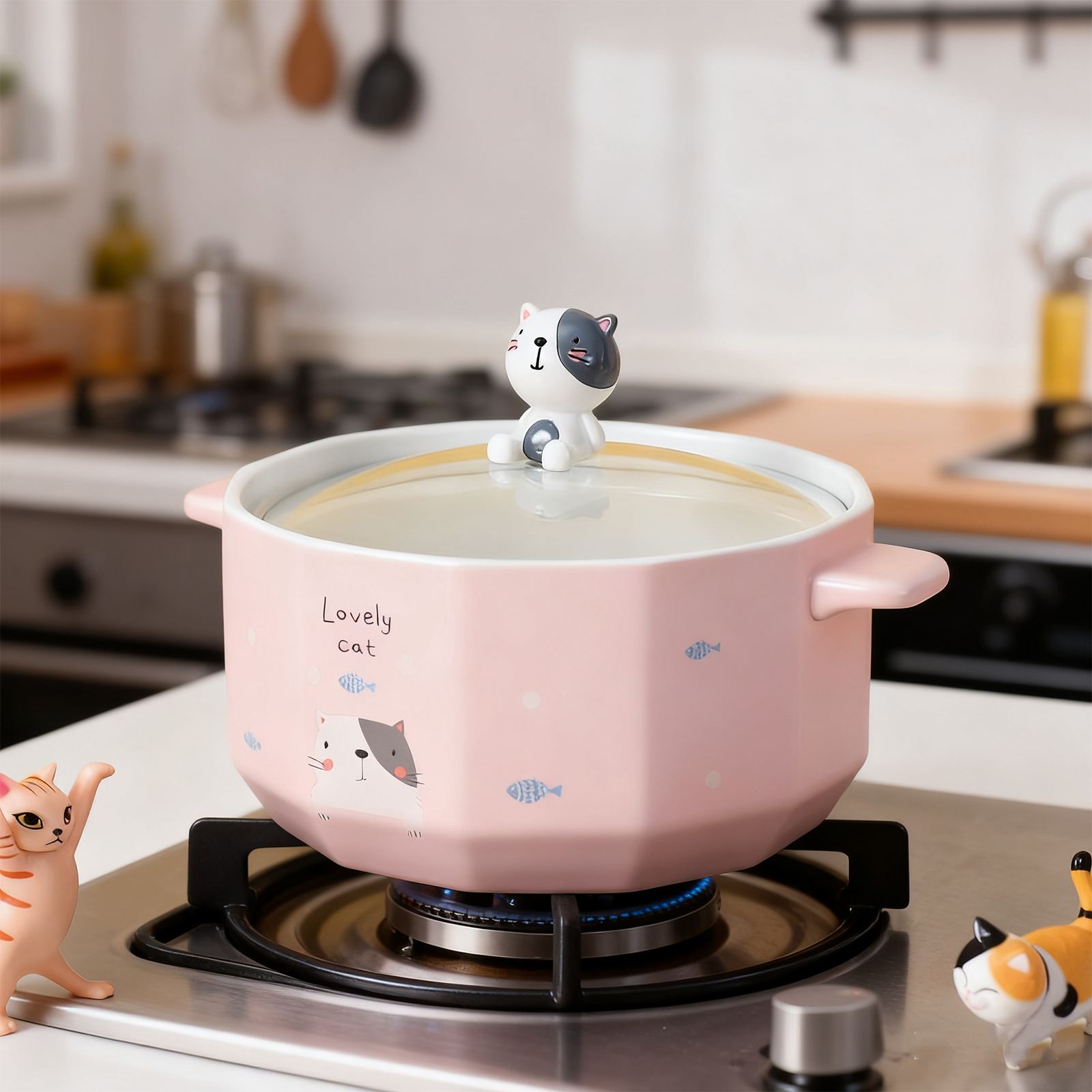 Tazón de Fideos de Gato de Caricatura 850M-Gato — imagen 1