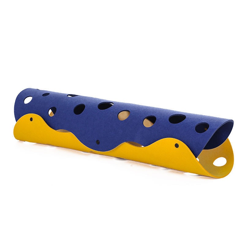Cat Tunnels Bed Foldable Pet Tunnel Tube Bed with Holes DIY Cats Play Mat Cat Activity Rug Toy for Interactive — image 16