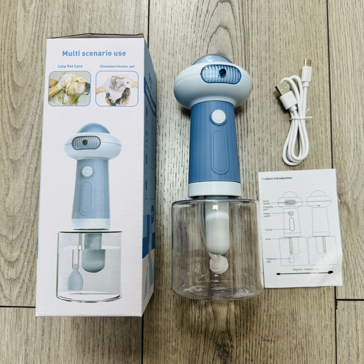 Pet Cleaning Bathing Automatic Pet Shower Foaming Machine Cat Dog Bath Solution Foaming Machine Electric Bubble Machine — image 5