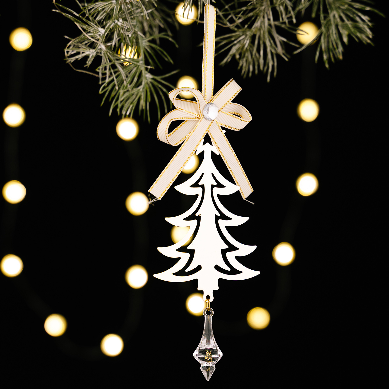Creative Iron Icicle Ornament for Christmas Tree, Reindeer, Snowman, Snowflake Hanging Decorations — image 8