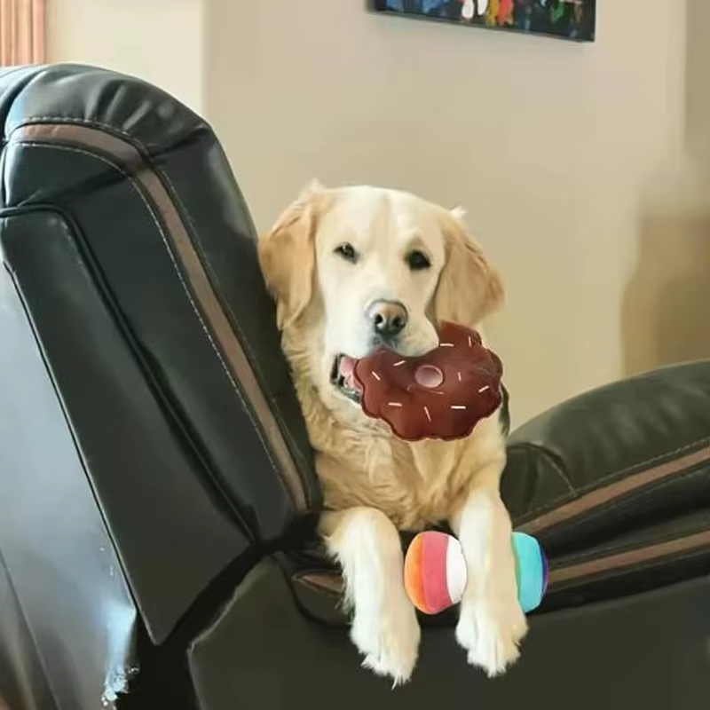 Conjunto de 7 juguetes para cachorros con sonido, mordiscos de peluche suelto, bocadillos de fruta de peluche y juguetes de verduras para cachorros, adecuados para el juego de mascotas — imagen 3