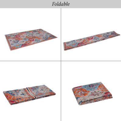 LOOM LUXE 5x8 Area Rug For Bedroom, Washable Rug, Low-Pile, Non-Slip, Non-Shedding, Foldable, Kid Pet Friendly - Area Rugs For Living Room, Bedroom, Kitchen Wedding Gift — image 15